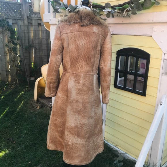 COSA NOVA Vintage Shearling Coat with Fur Collar - Picture 8 of 12